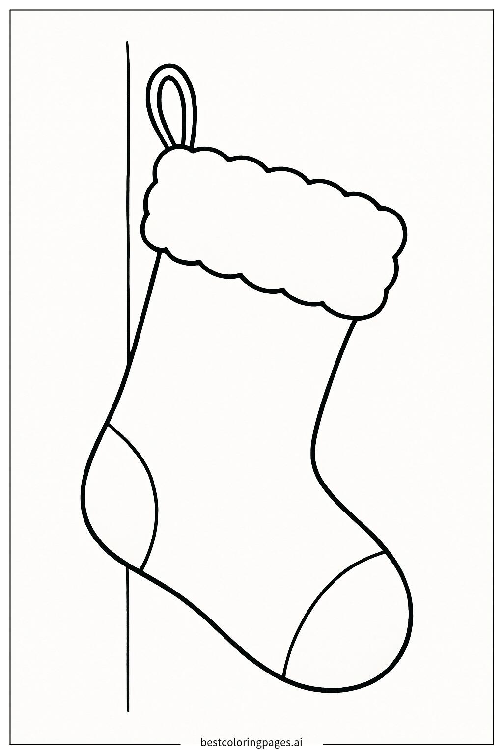 Christmas stocking hanging