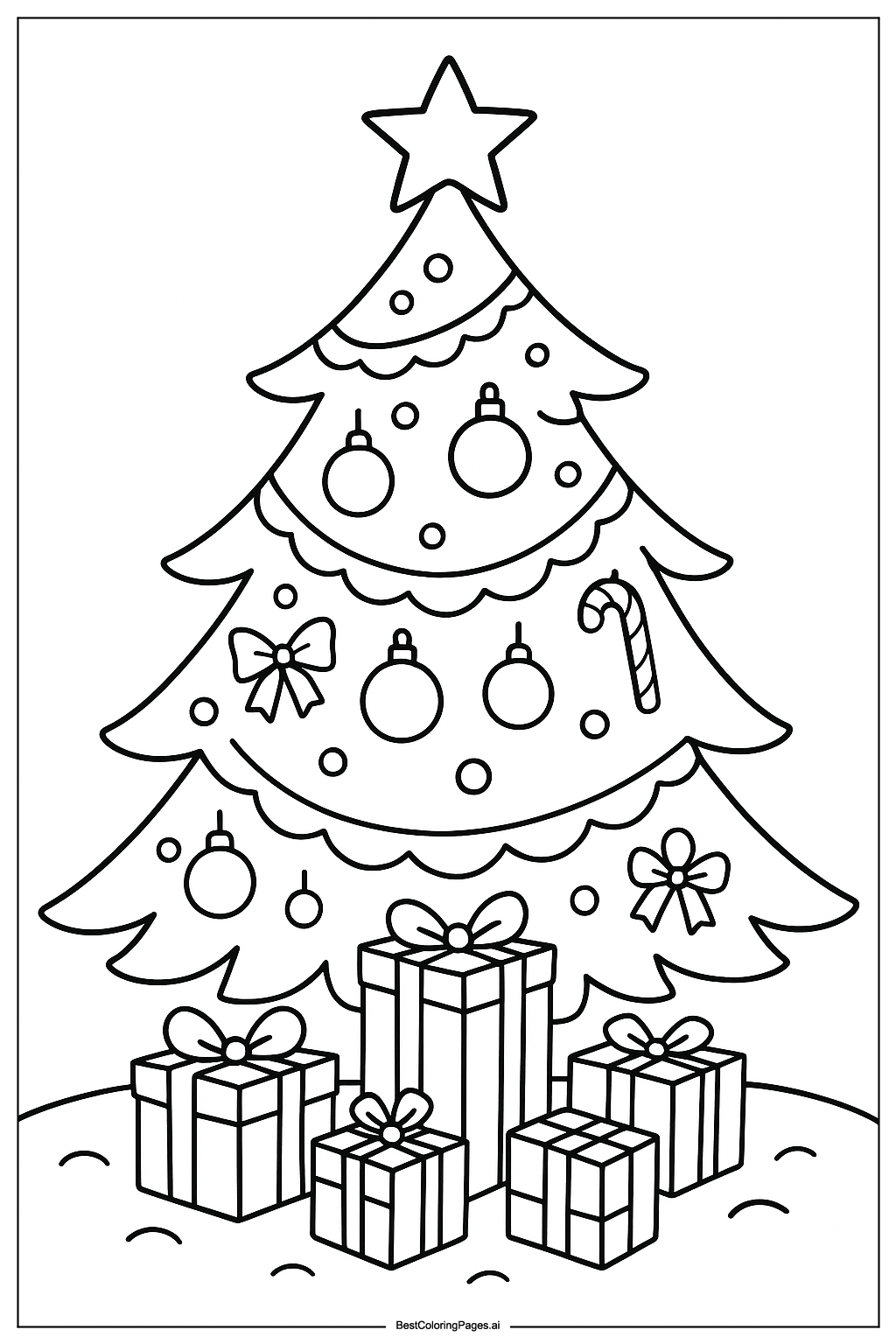 Christmas tree with presents