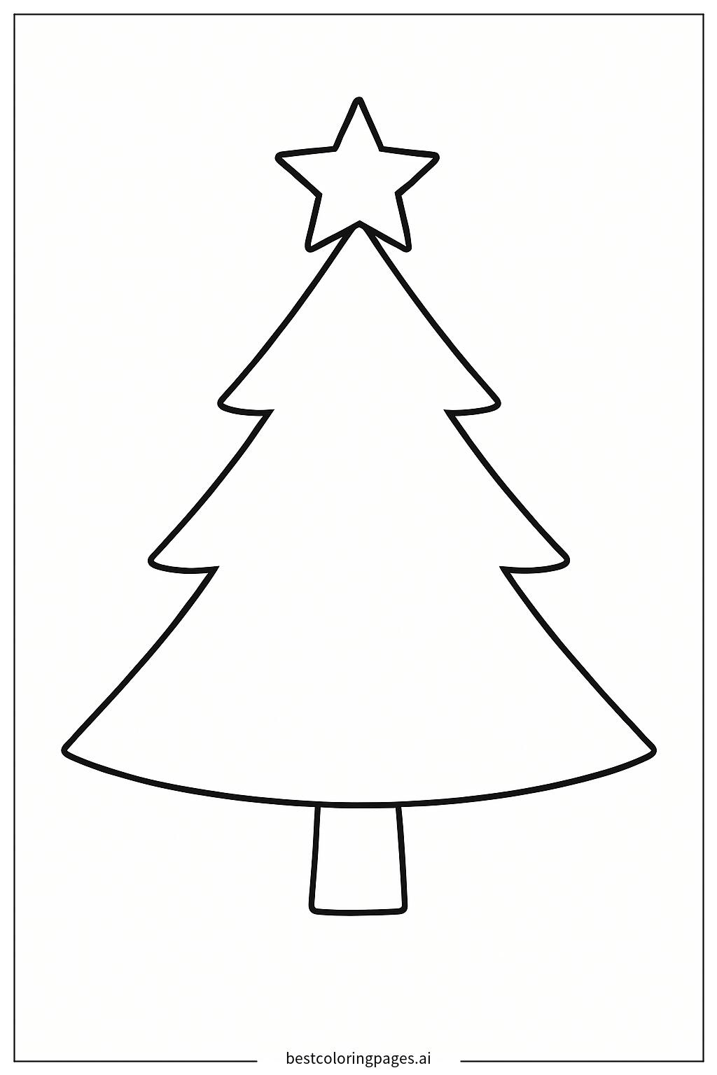 Christmas tree with star on top