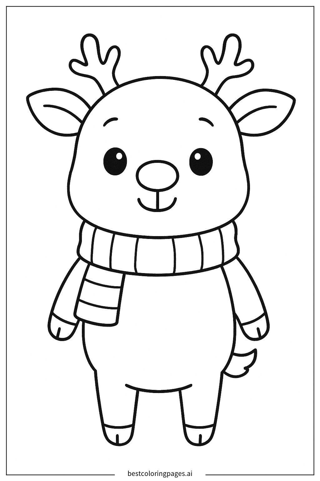 Cute reindeer standing