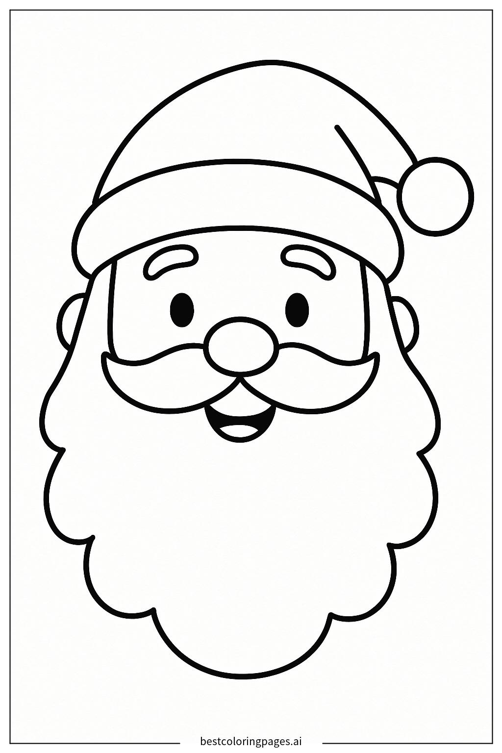 Cute santa claus face