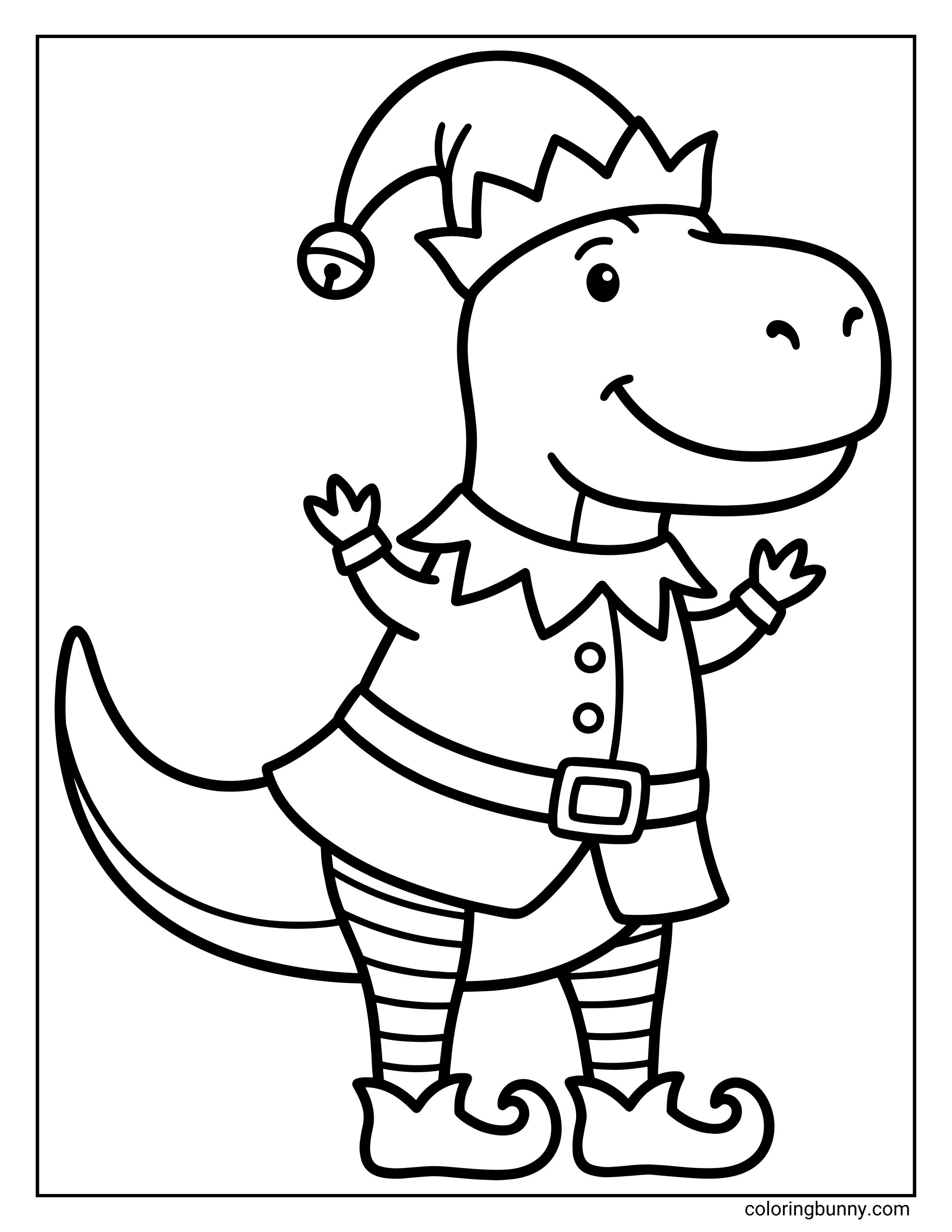 Trang Tô Màu Khủng Long Tiên Giáng Sinh