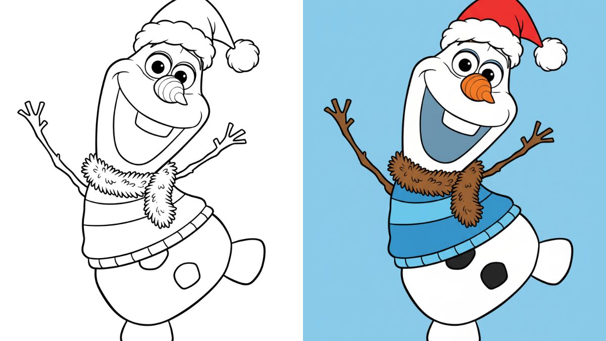 Trang Tô Màu Giáng Sinh Disney