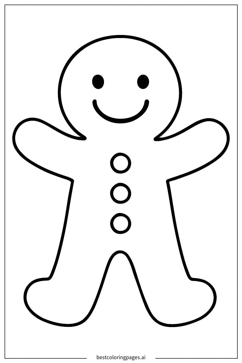 Gingerbread man with a smile