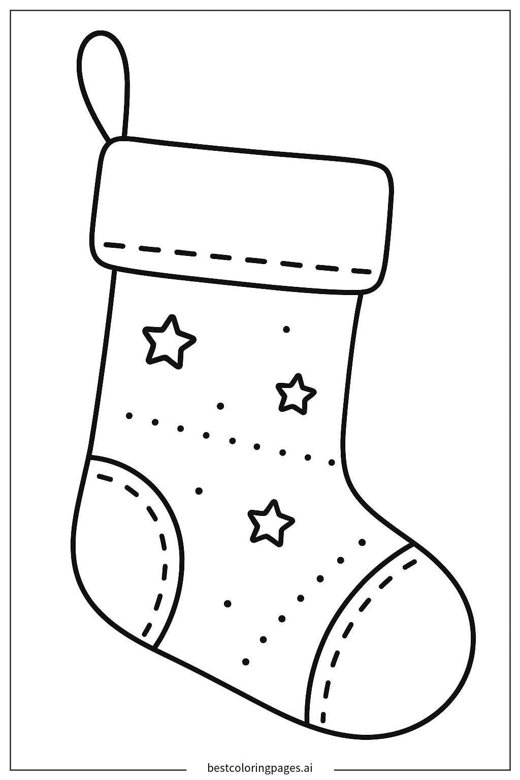 Hanging christmas stocking