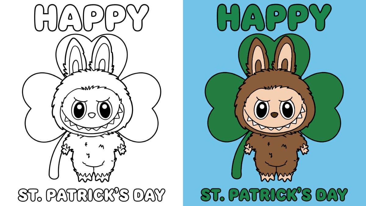 Trang Tô Màu Ngày Lễ Thánh Patrick của Labubu