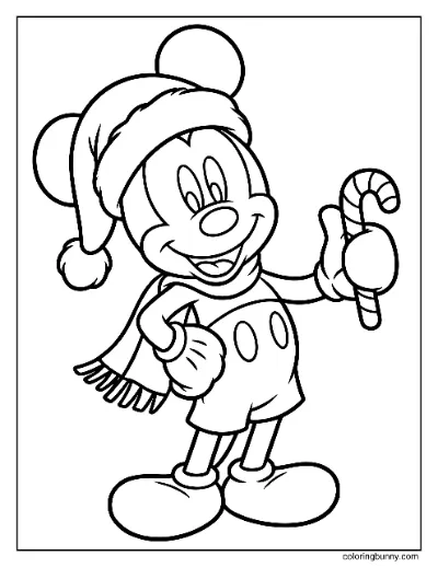 Mickey Mouse Trang Tô Màu Giáng Sinh Disney