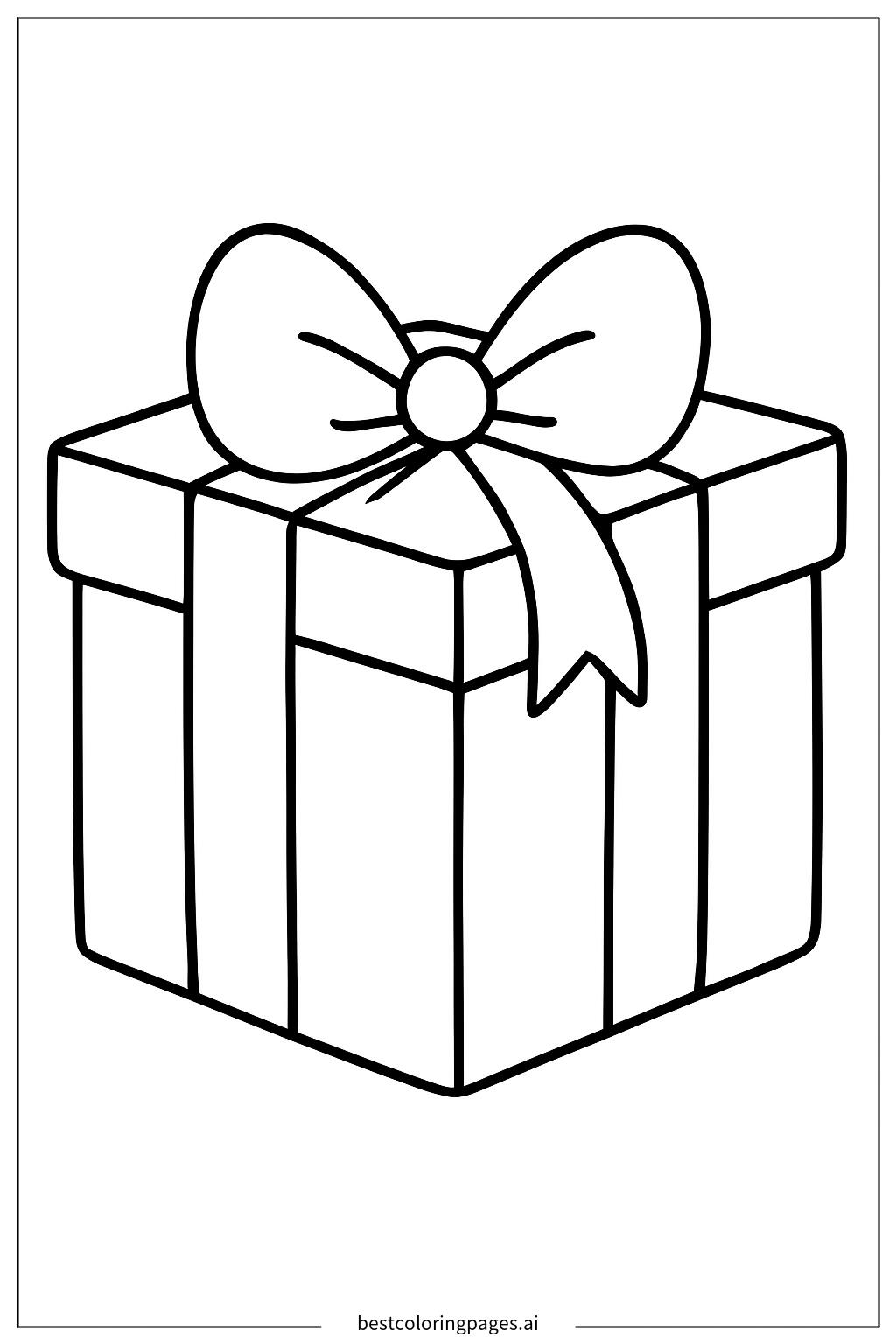 Present box with bow