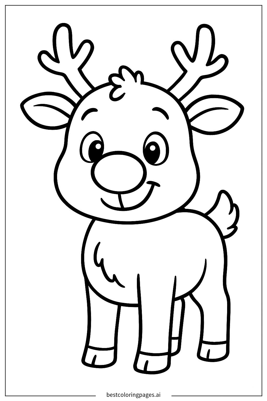 Reindeer with a red nose
