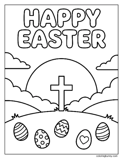 Trang Tô Màu Phục Sinh Tôn Giáo Vui Vẻ