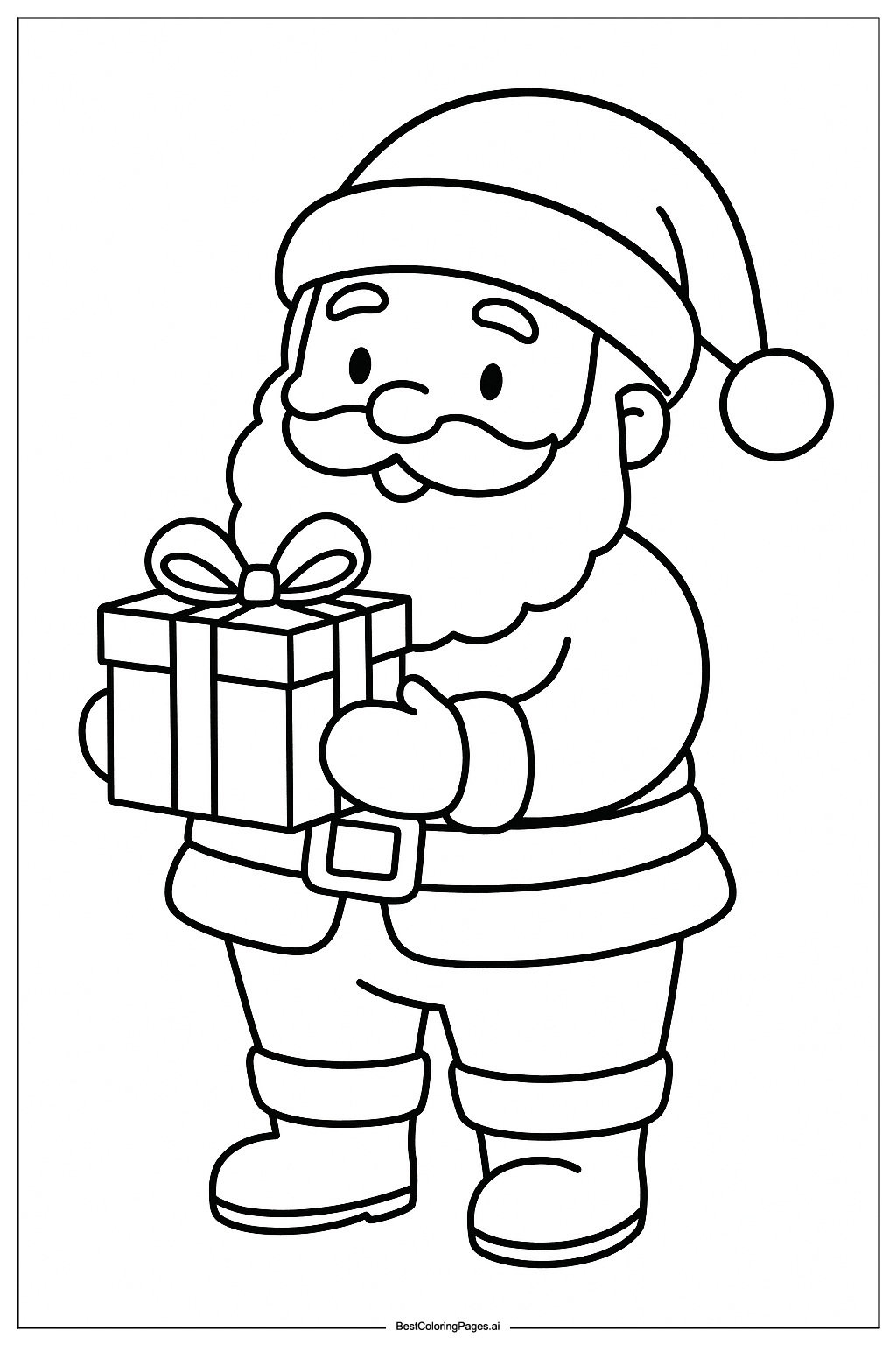 Santa claus with gift