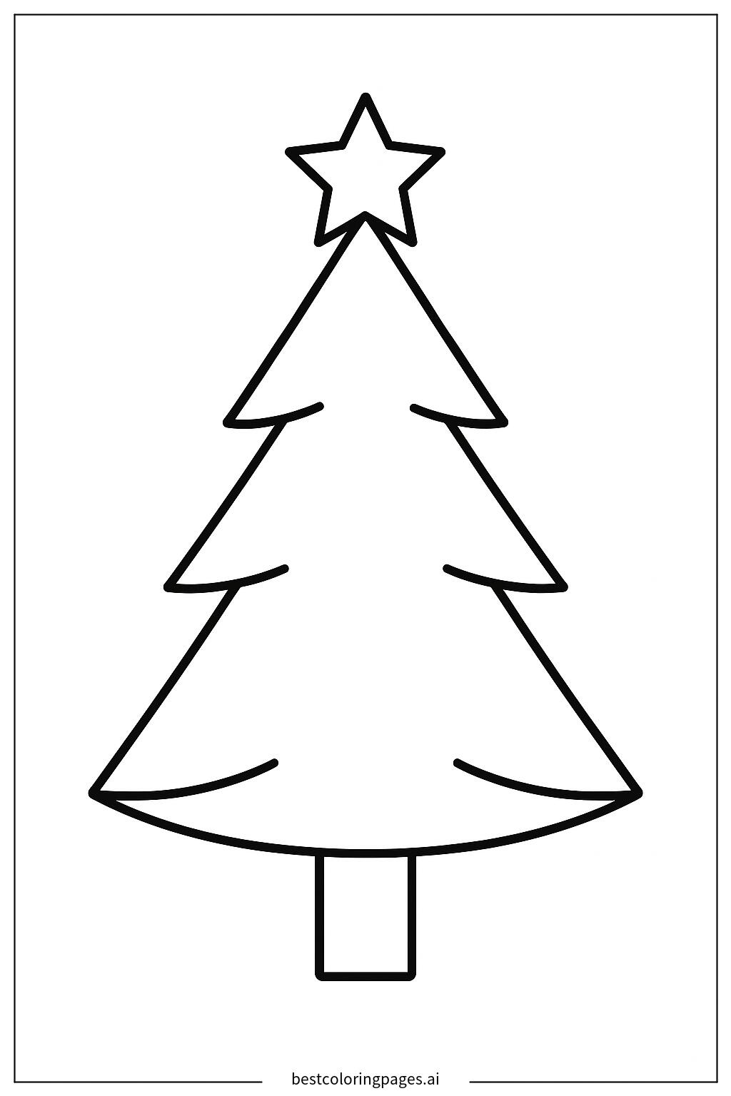 Simple christmas tree with star