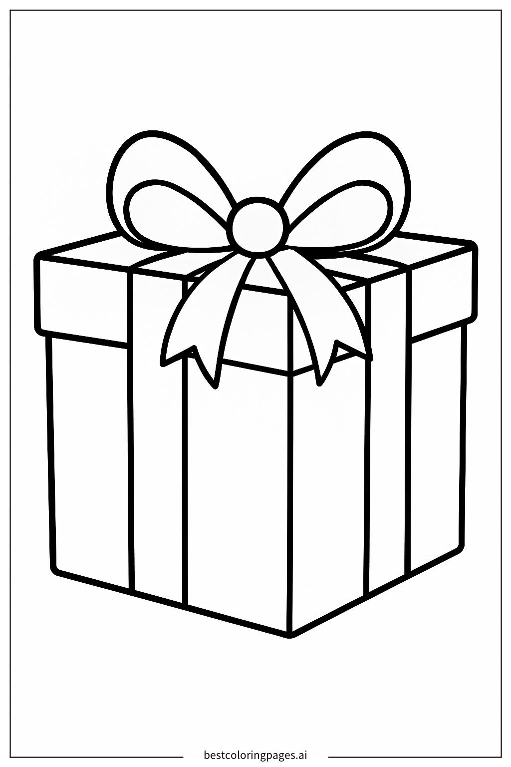 Simple wrapped gift with a ribbon