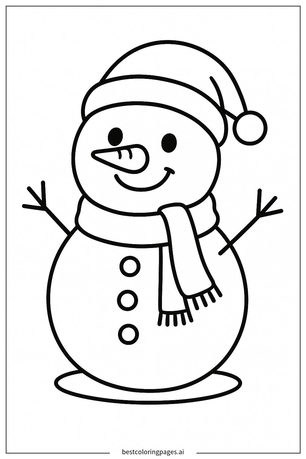 Snowman with scarf