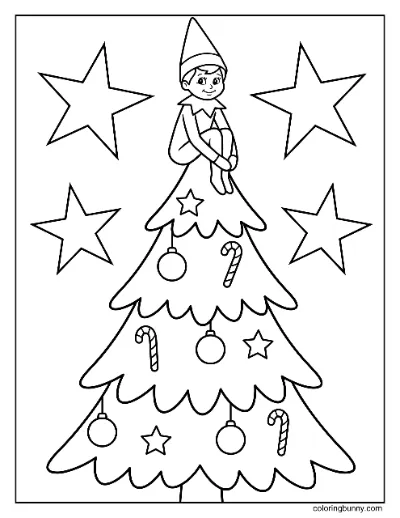 Trang Tô Màu Chú Lùn Trên Kệ Như Ngôi Sao Cây Thông Giáng Sinh