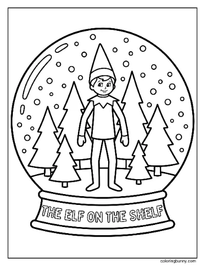 Trang Tô Màu Chú Lùn Trên Kệ Quả Cầu Tuyết Giáng Sinh