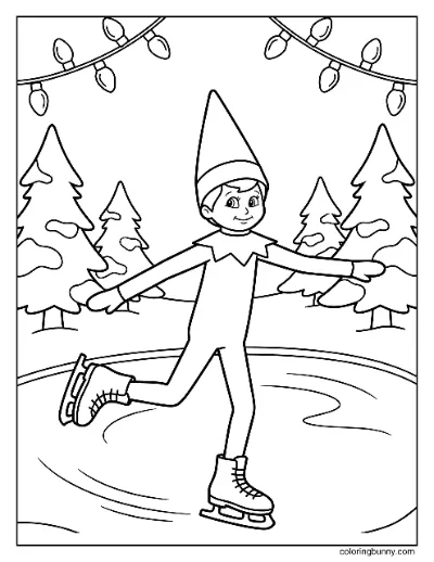 Trang Tô Màu Chú Lùn Trên Kệ Trượt Băng