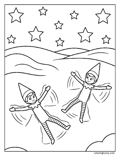 Trang Tô Màu Chú Lùn Trên Kệ Thiên Thần Tuyết Giáng Sinh