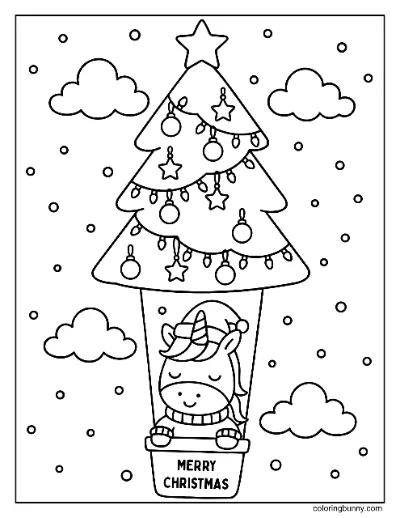 Kỳ Lân Trong Cây Thông Giáng Sinh Bằng Khí Nóng