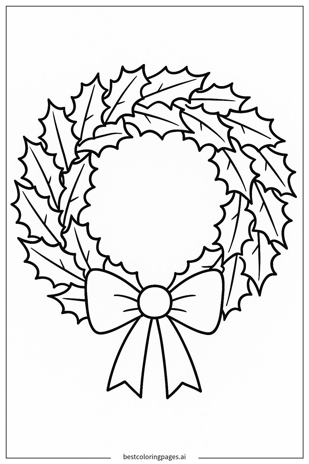 Wreath with a red bow