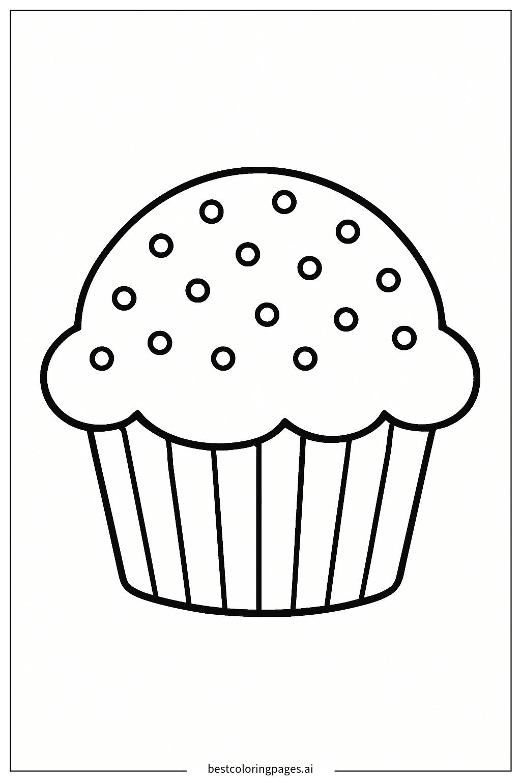 A cupcake with sprinkles