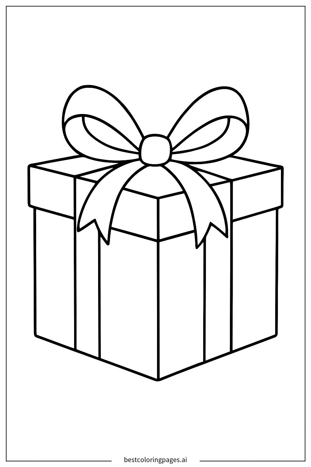 A simple gift box with a bow