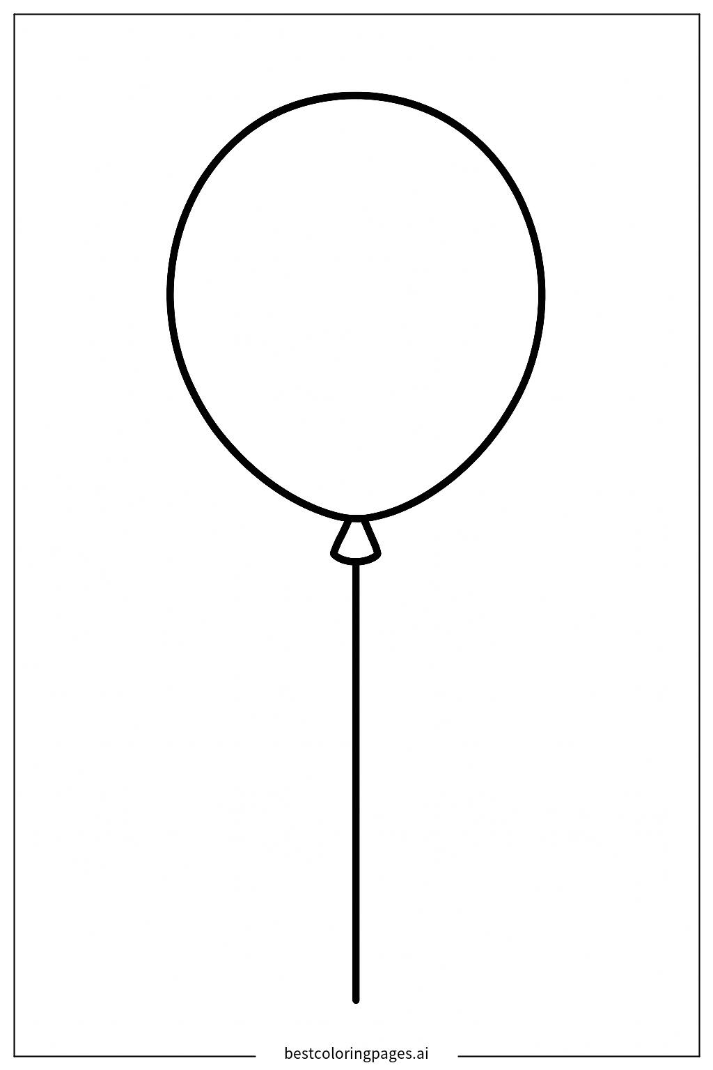 A single balloon floating
