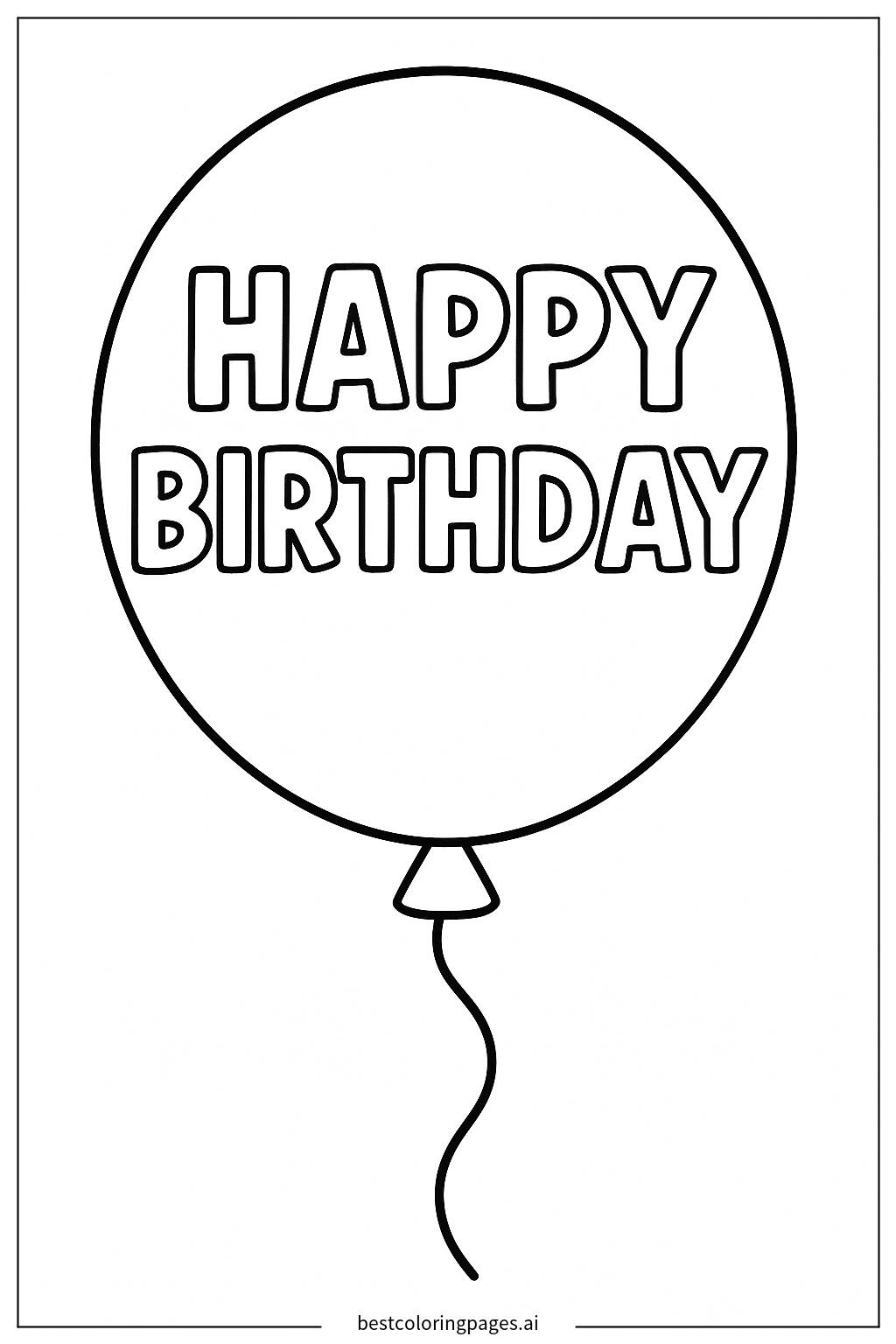 Balloon with happy birthday text