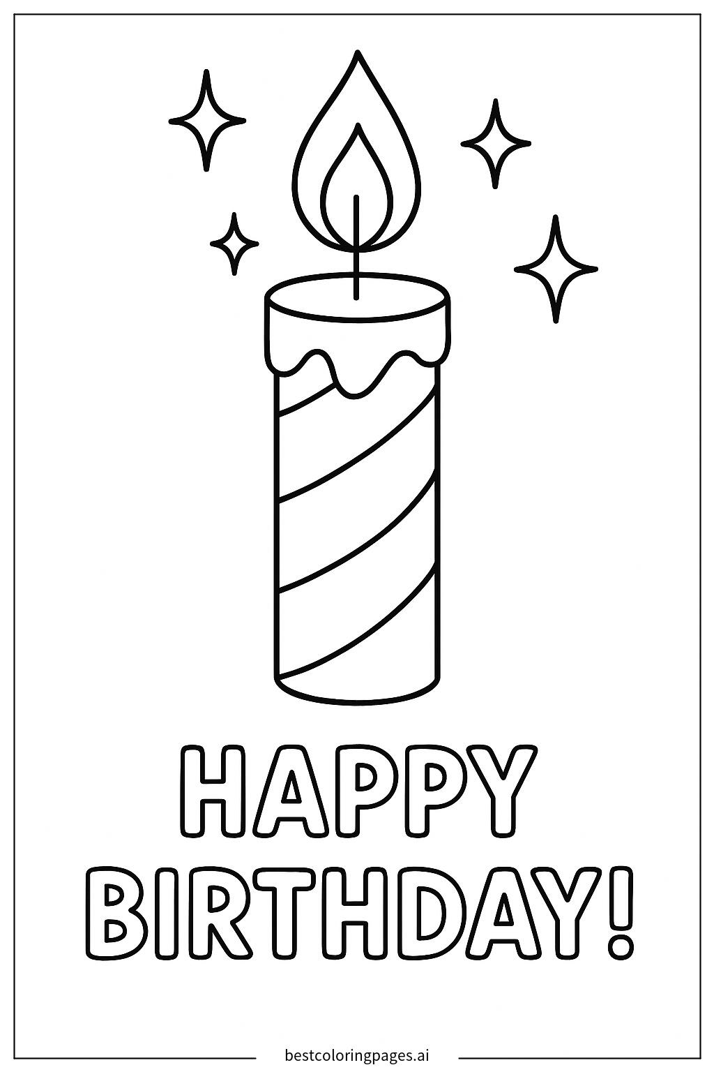 Candle with sparkles