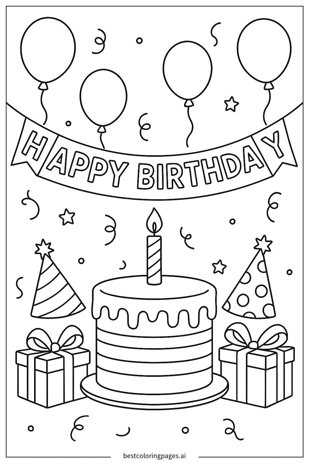 Childrens birthday party with balloons
