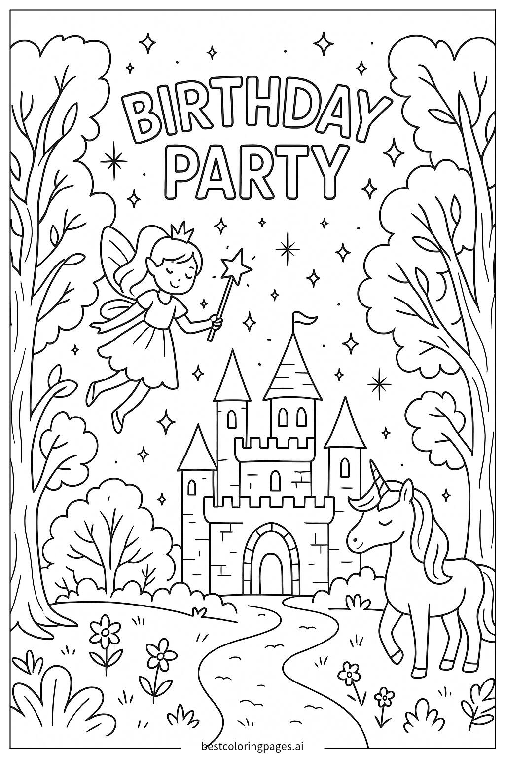 Fairy tale birthday in enchanted forest