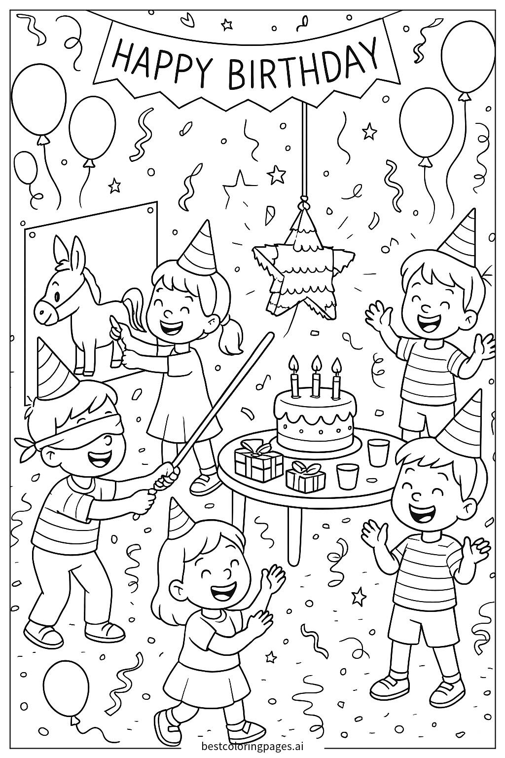 Kids playing party games