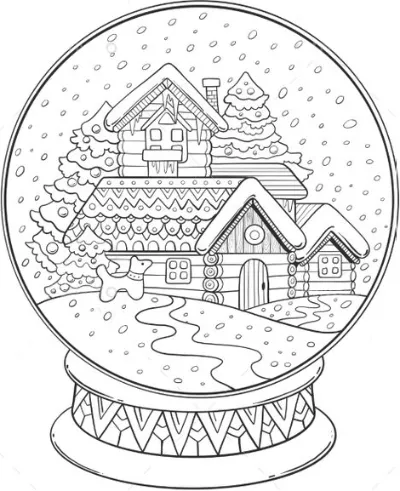 nôi nhà trong quả cầu tuyết