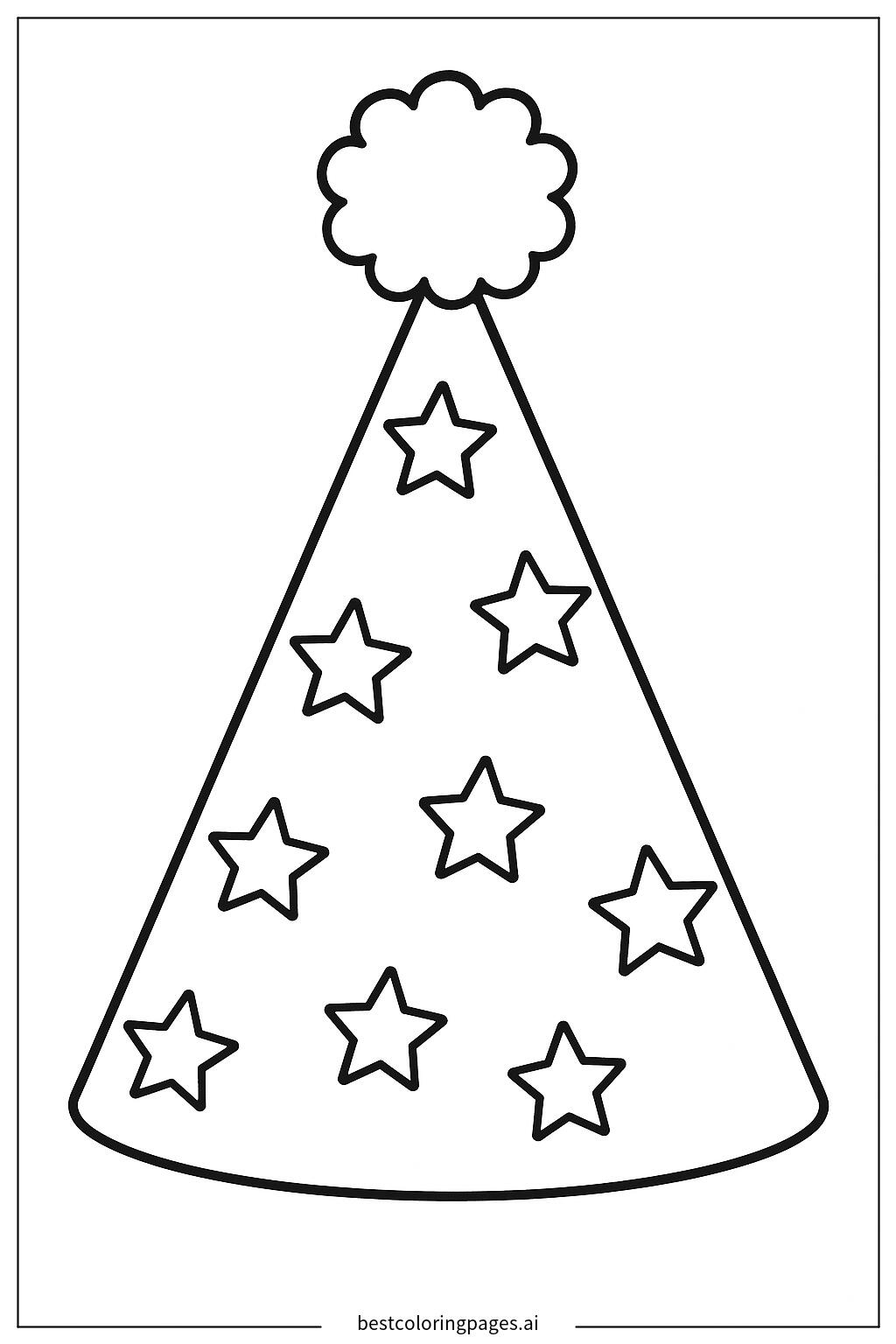 Party hat with stars