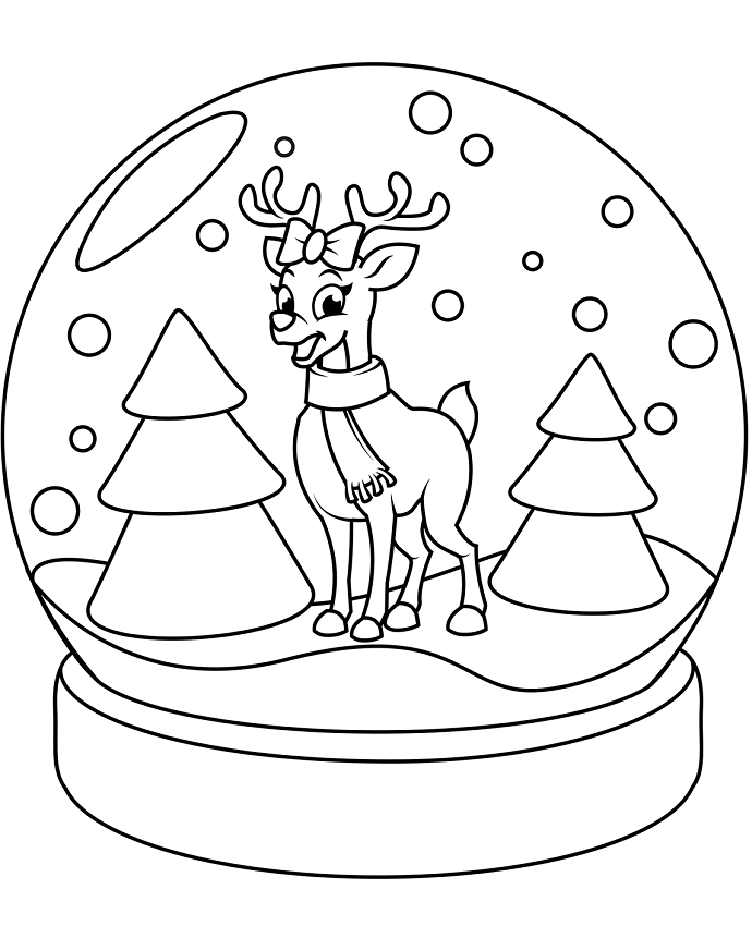 quả cầu tuyết thủy tinh tuần lộc