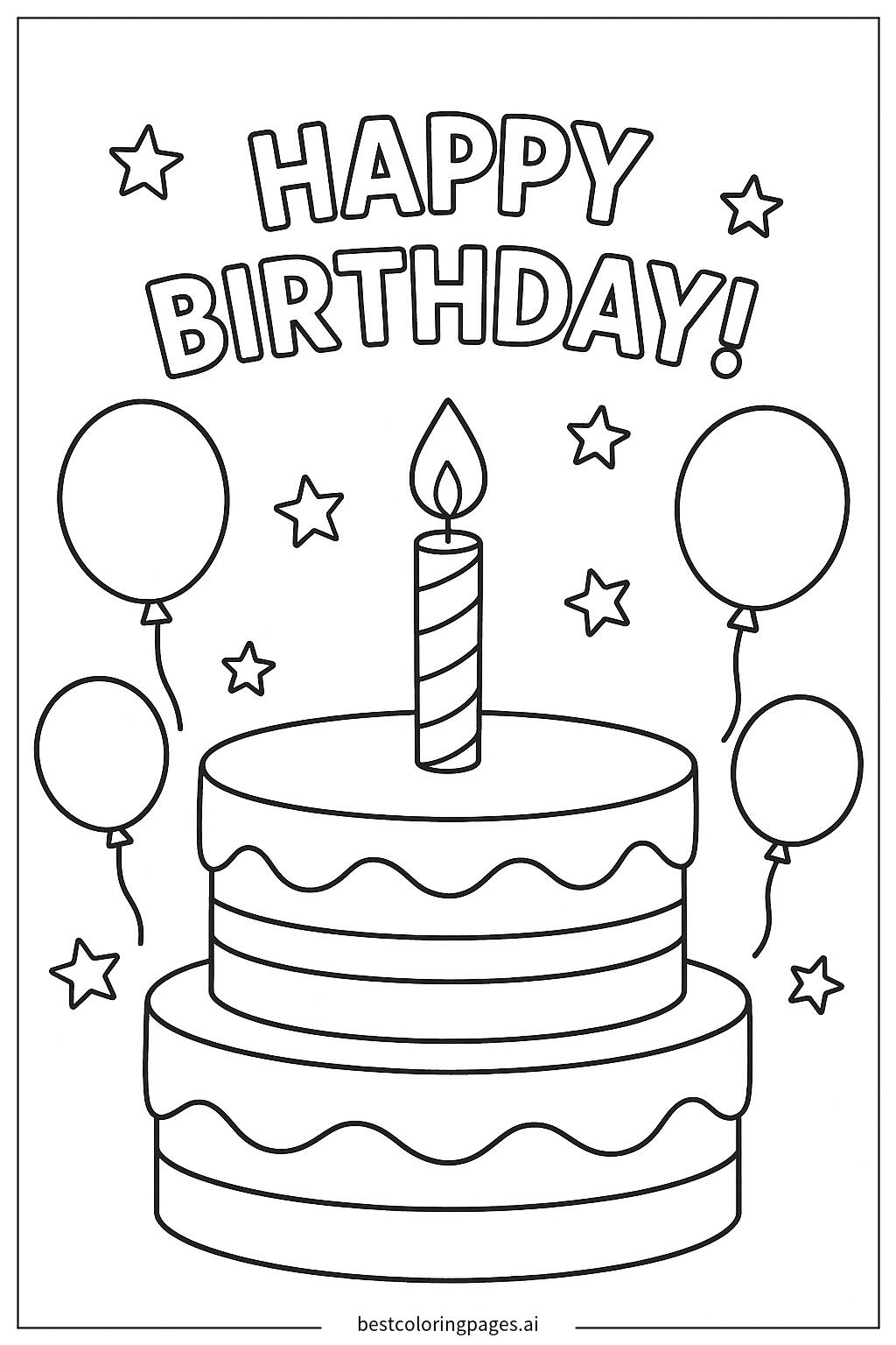 Simple birthday cake