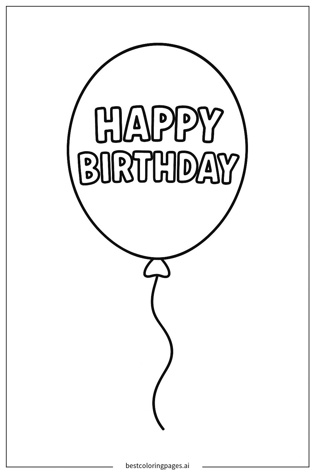 Single balloon with ribbon