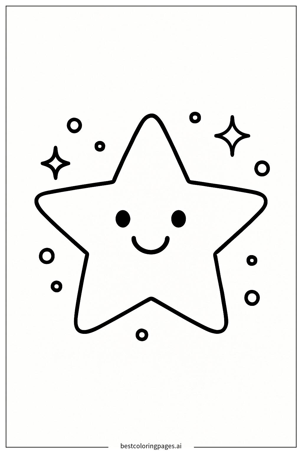 Smiling star decoration