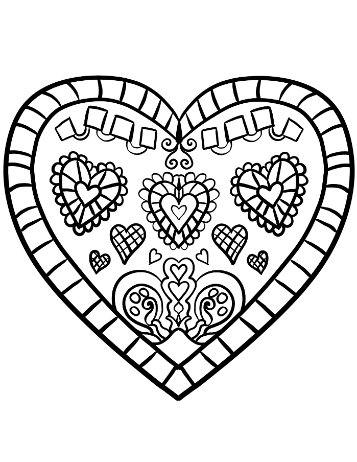 tái tim được trang trí