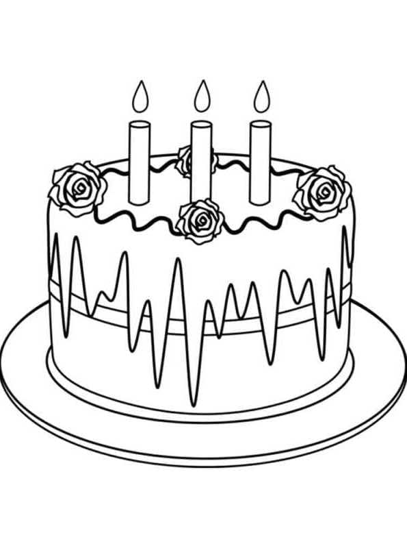 Birthday Cake with 3 Candles