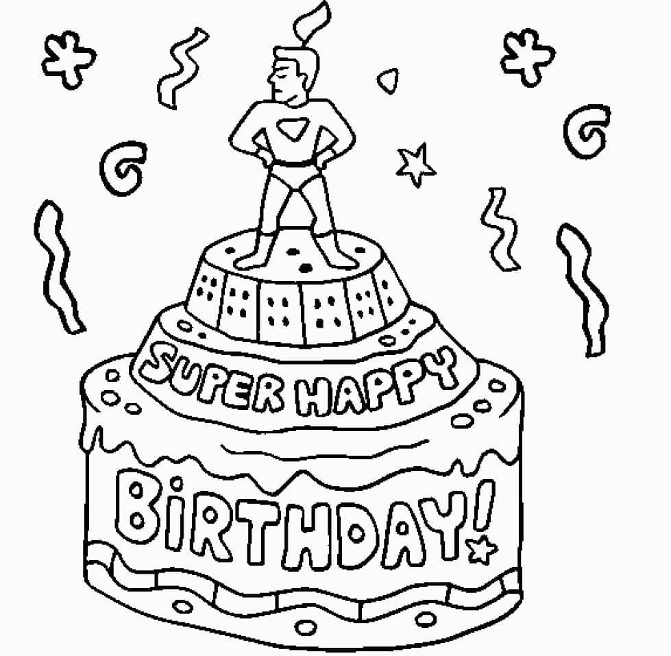 Superhero Birthday Cake
