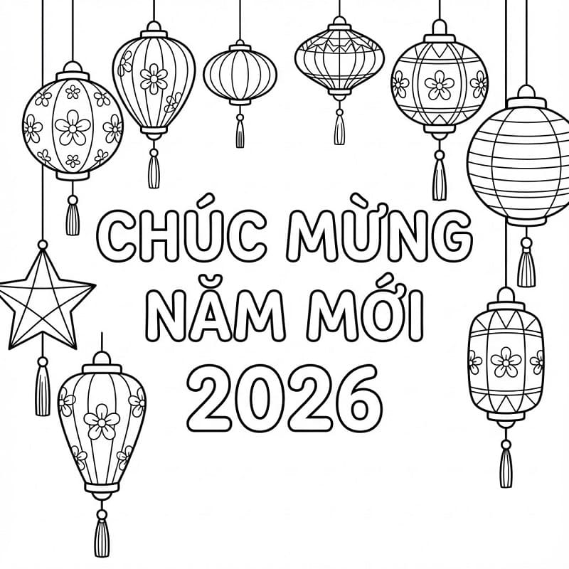 Chúc Mừng Năm Mới 2026 Với Đèn Lồng