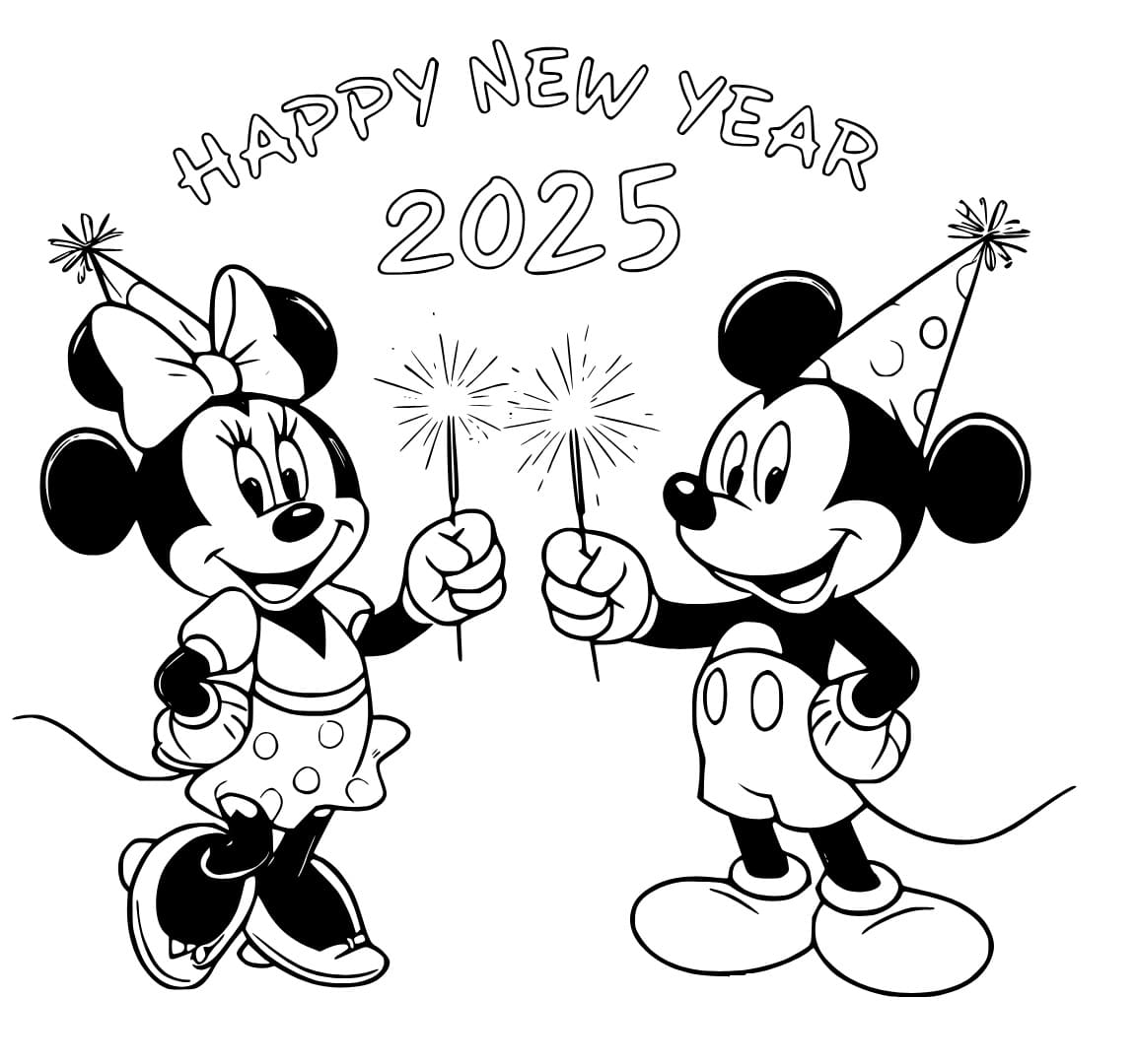 Chuột Mickey Chúc Mừng Năm Mới 2025