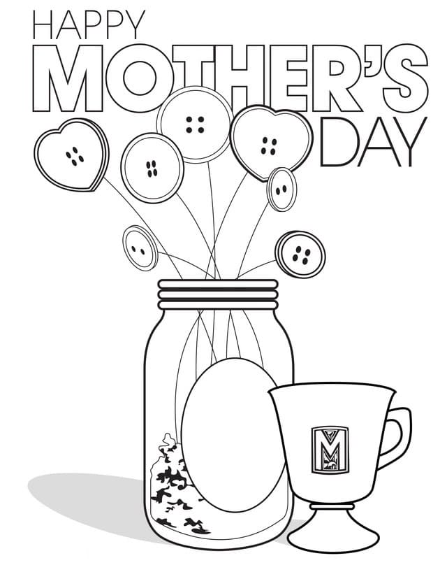 Flowers and Cup Mother's Day