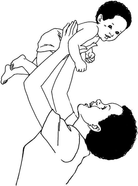 Mom Holding Baby Boy