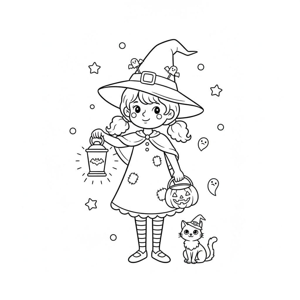 Phù Thủy Và Con Mèo Vui Vẻ