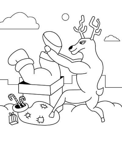 tuần lộc giúp ông già noel