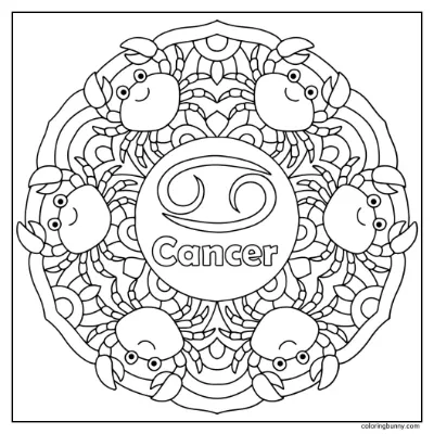 Trang Tô Màu Mandala Cung Cự Giải