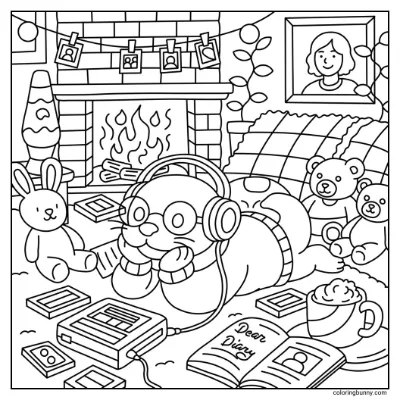 Trang Tô Màu Nhớ Về Băng Cassette Ấm Áp