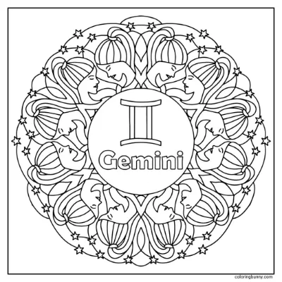 Trang Tô Màu Mandala Cung Song Tử